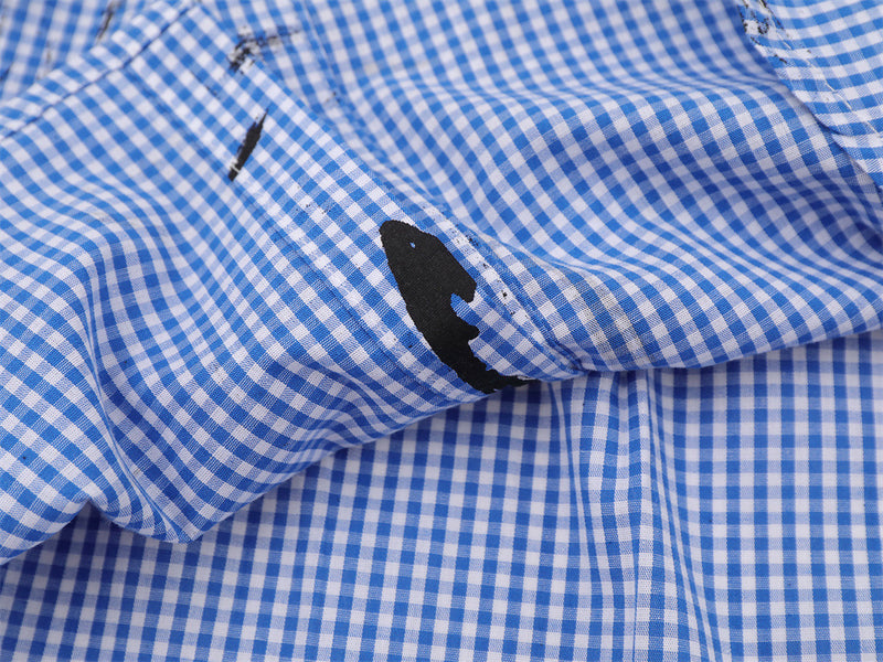 Chemise homme à manches longues en vichy avec imprimé graffiti à l’encre