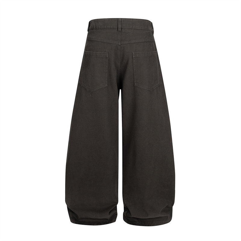Wide-Leg Barrel Fit Pants – Oversized Silhouette Trousers for Men