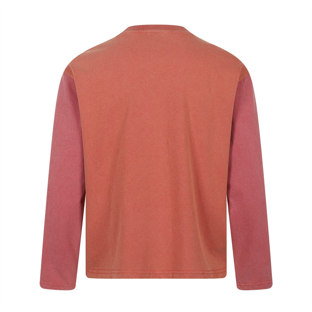 Long Sleeve Star Print Vintage Washed Oversized T-Shirt