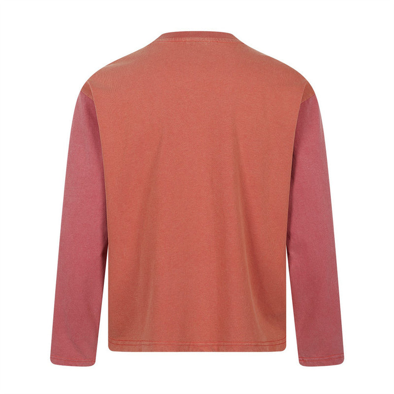 Long Sleeve Star Print Vintage Washed Oversized T-Shirt