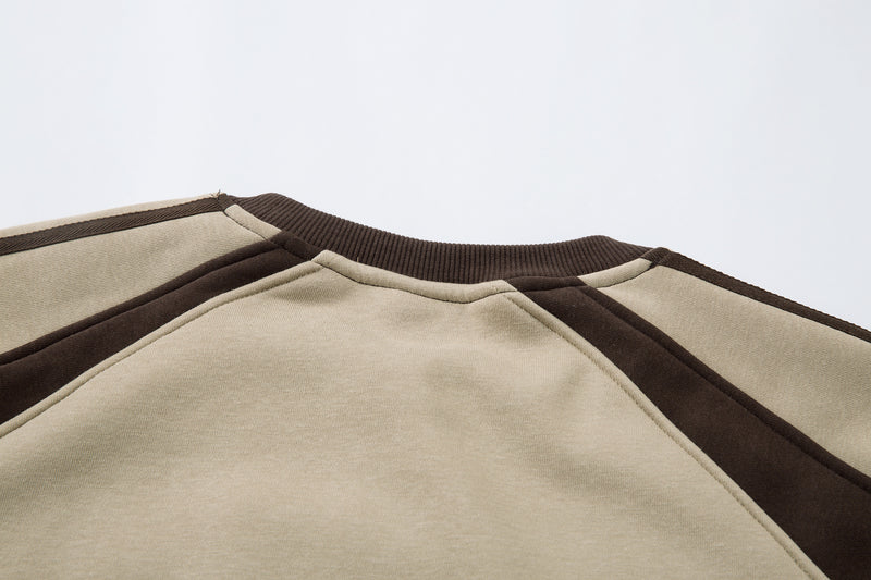 Sweat-shirt motif chat en smoking avec imprimé note de musique et manches raglan color block