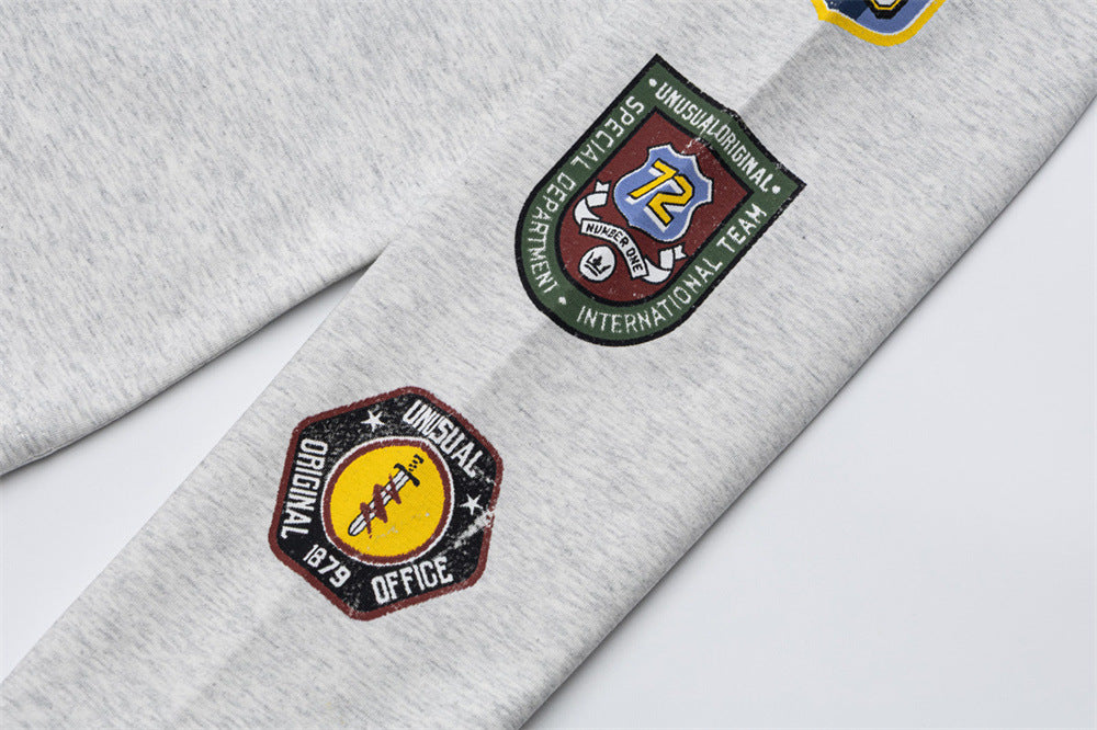 Maillot de soccer homme à manches longues et col en V avec écussons