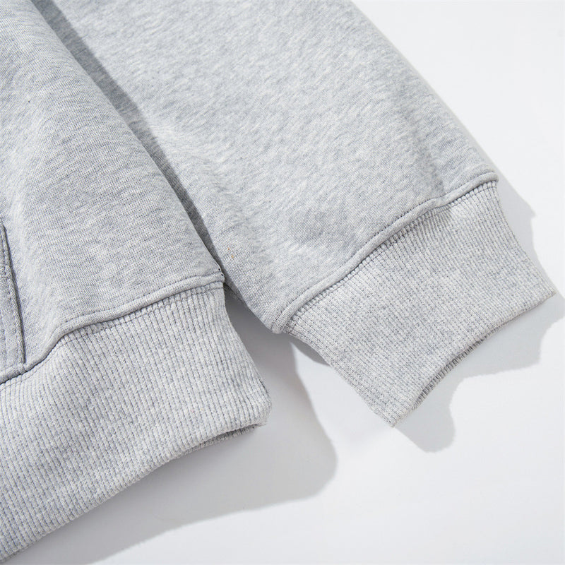 Oversized Pullover Hoodie – Contrast Hood Lining & Exposed Seam Detail