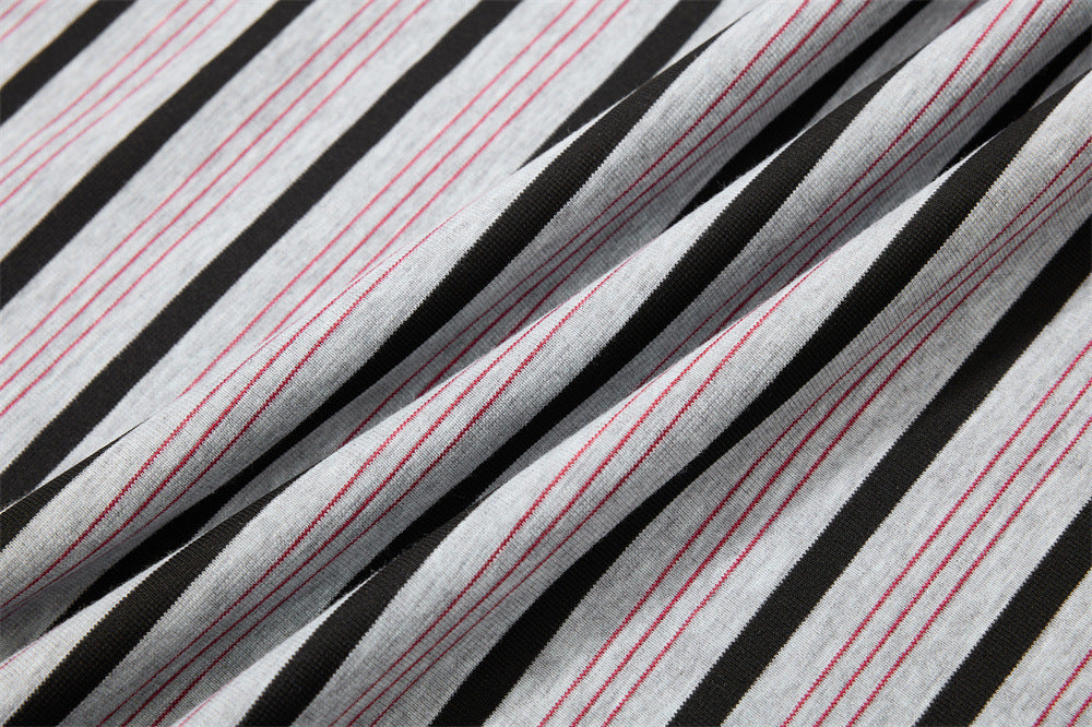 Striped Graphic T-Shirt – Mafaero Worldwide Oversized Crew Neck Tee