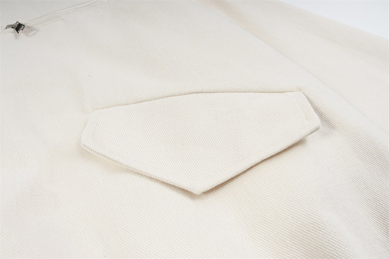 Veste Harrington rétro color block – Veste de travail zippée à col contrastant
