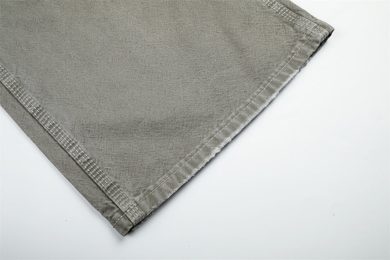 Jean carpenter large – Pantalon homme gris délavé déstructuré à coupe droite