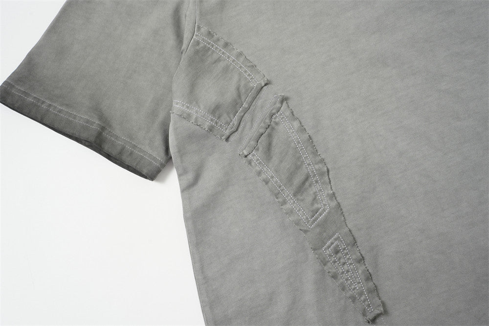 Acid Wash Distressed Oversized Cotton T-Shirt | Vintage Washed Streetwear Tee