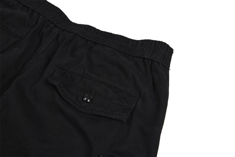 Black Cargo Pants Men – Wide Leg Double-Breasted High-Street Trousers