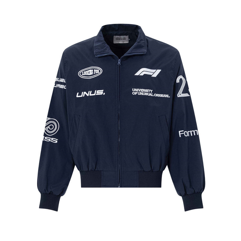 Zip Up Jacket Men – F1 Racing Graphic Oversized Bomber Jacket