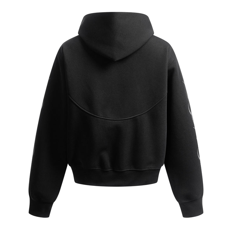Sudadera extragrande con capucha y cremallera y estampado tribal — Conjunto urbano