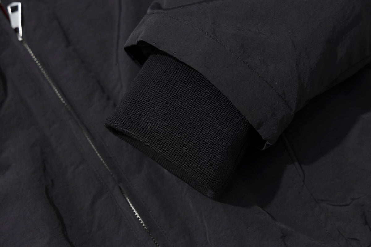 Padded Bomber Jacket with Faux Fur Hood Trim – Men's Winter Coat