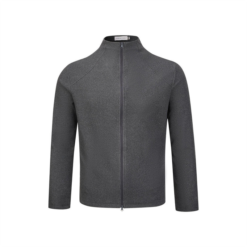 Men's Slim-Fit Full-Zip Mock Neck Knit Jacket – Long Sleeve Sport Cardigan