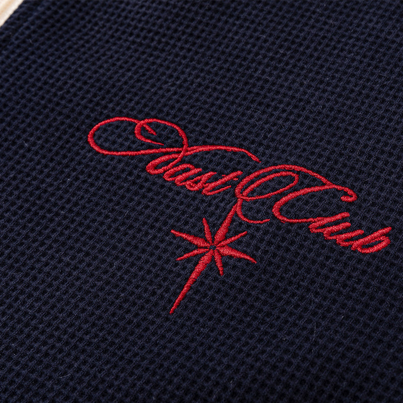 Veste de survêtement homme en maille gaufrée, manches à rayures et logo brodé