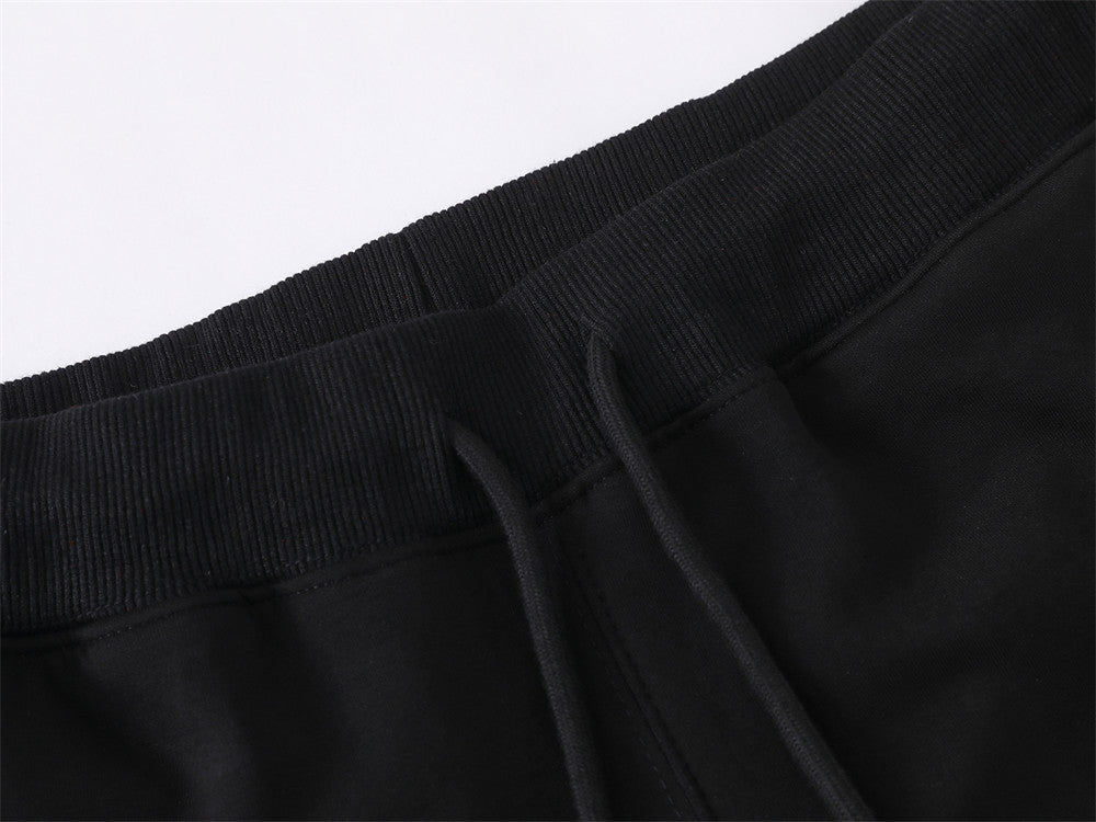 Pantalon de jogging flare wide leg homme avec imprimé script et taille élastique