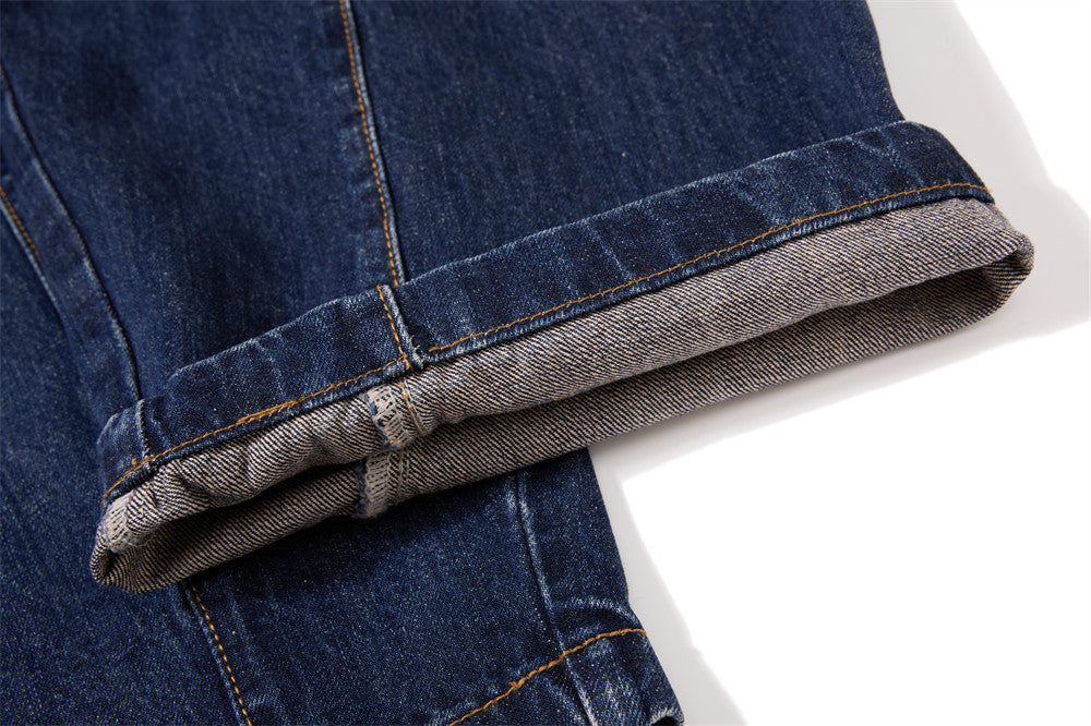 Wide-Leg-Barrel-Jeans für Herren – Deconstructed-Denim im High-Street-Stil mit Kontrast