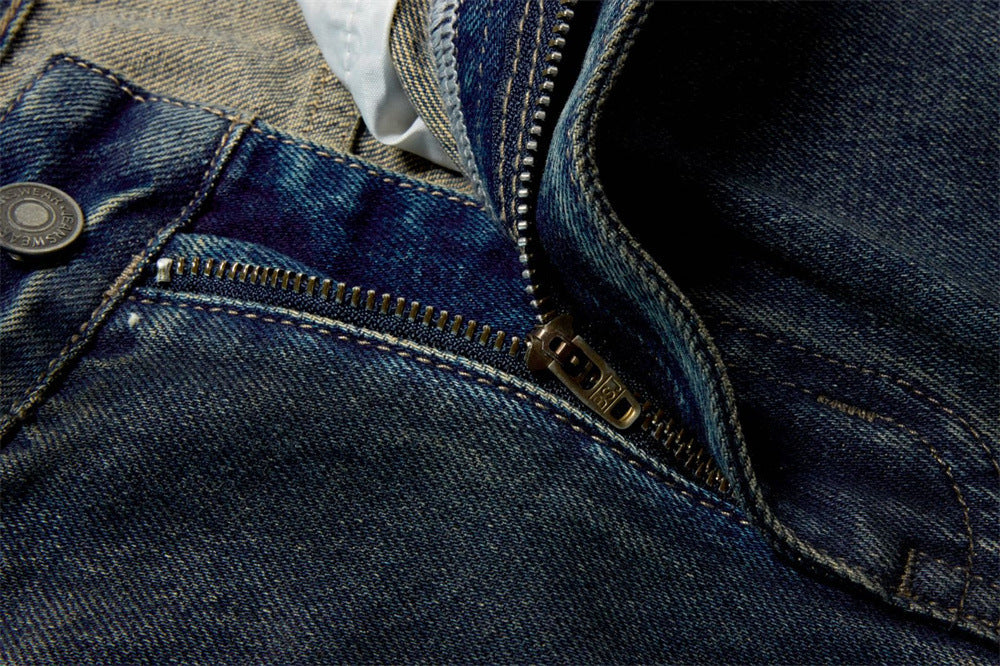 Baggy Paint Splatter Jeans Men – Wide Leg Grunge Denim Straight Pants