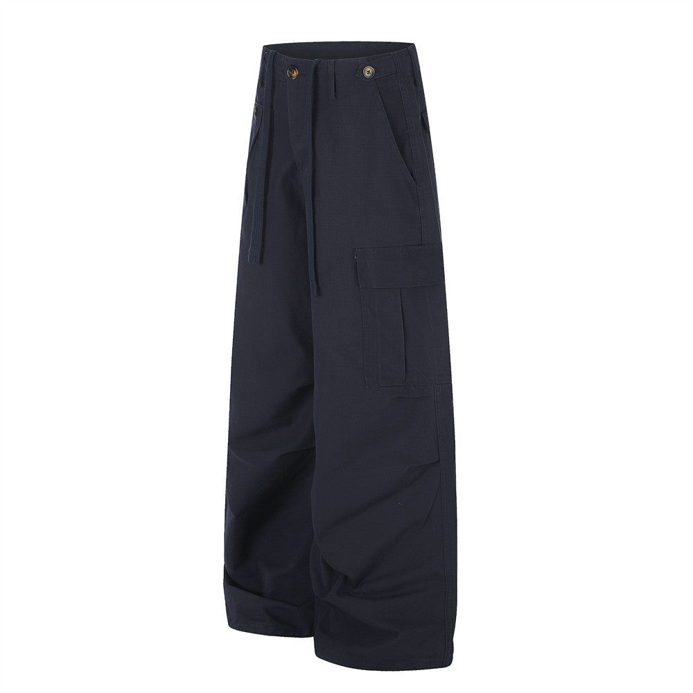 Pantalon cargo wide leg homme – Coupe ample, poches multiples et jambe droite