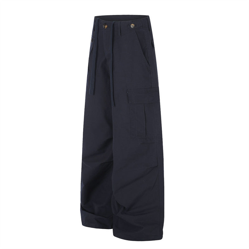 Pantalon cargo wide leg homme – Coupe ample, poches multiples et jambe droite