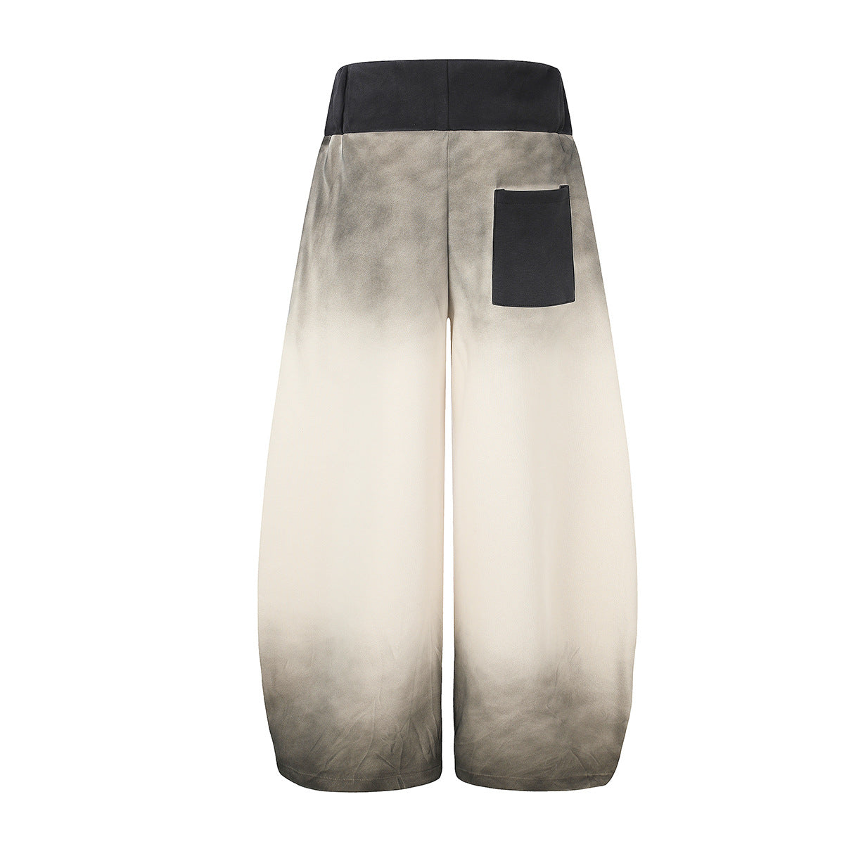 Wide-Leg Sweatpants with Iron Cross Graffiti Print – Washed Streetwear Baggy