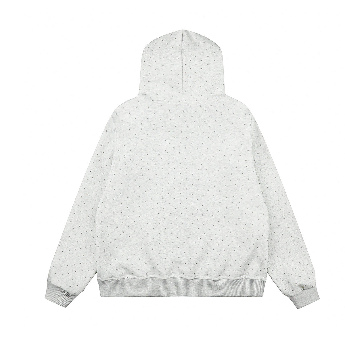 Sweat à capuche zippé avec bordure en fausse fourrure, ange anime et notes de musique