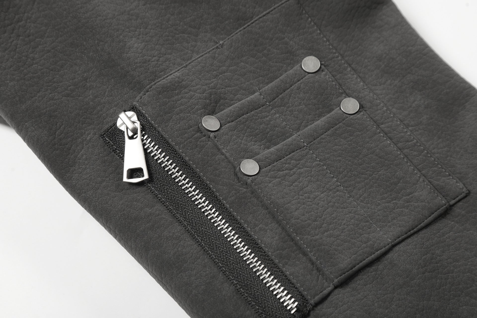 Blouson bomber oversize à capuche, vintage américain, broderie et suédine PU – Veste moto