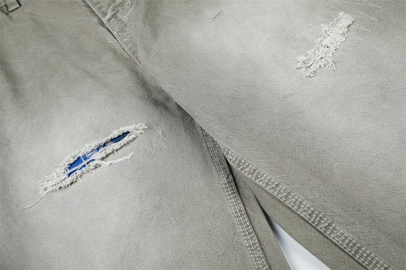Jean carpenter large – Pantalon homme gris délavé déstructuré à coupe droite