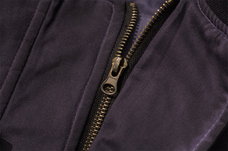Ruched Sleeve Bomber Jacket with Clasp Front and Stand Collar
