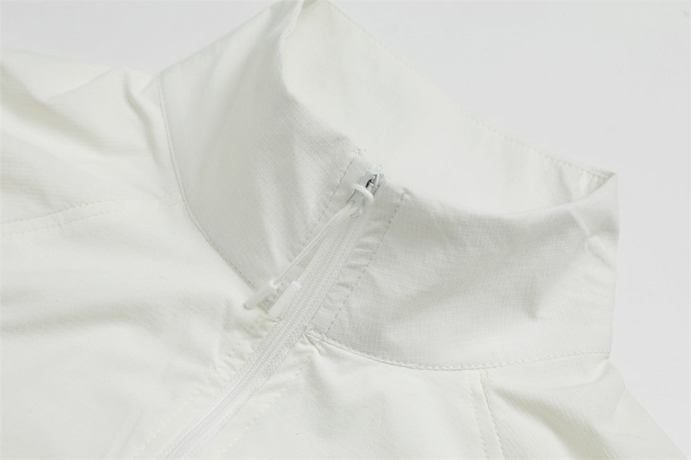 Herren-Trainingsjacke mit durchgehendem Reißverschluss und Stehkragen – Relaxed Fit