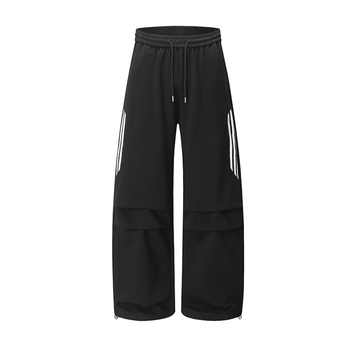Wide-Leg Sweatpants – Vintage Washed Heraldic Graphic, Relaxed Straight Fit