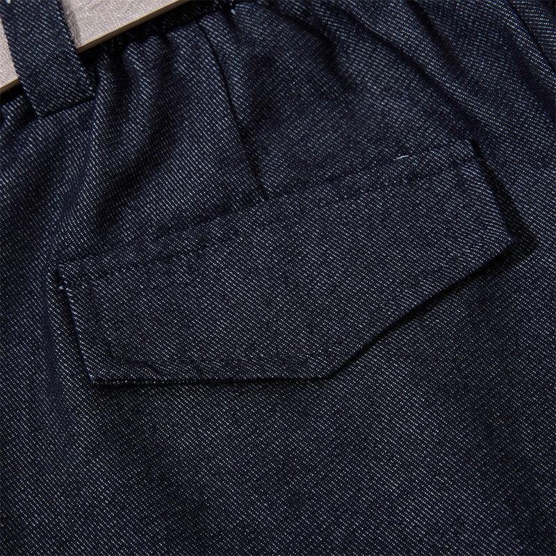 Wide-Leg Pleated Cropped Shorts with Belt – Men's Relaxed Fit