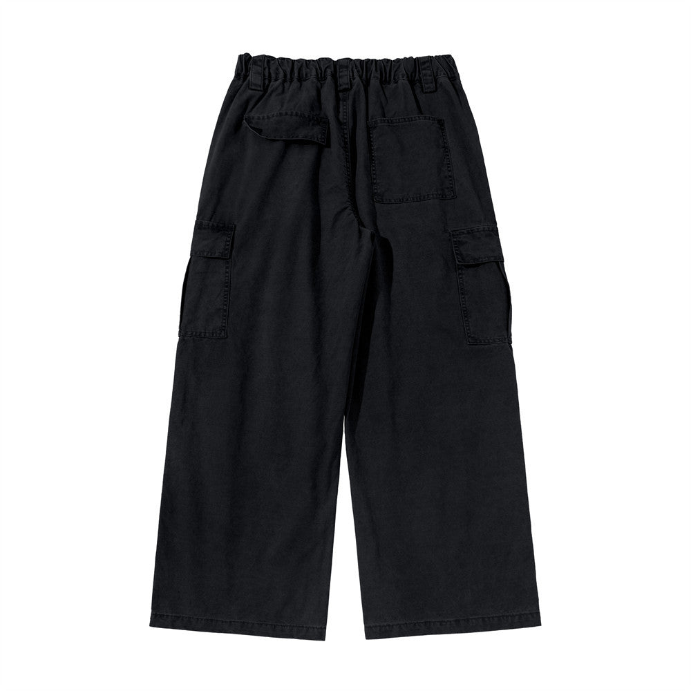 Baggy Cargo Pants Men – Wide Leg Multi-Pocket Washed Straight Trousers