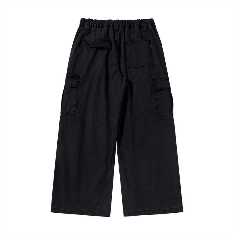 Baggy Cargo Pants Men – Wide Leg Multi-Pocket Washed Straight Trousers