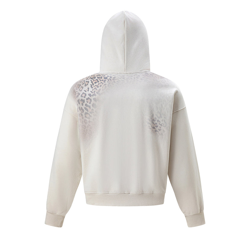 Hoodie oversize à imprimé léopard dégradé – Sweat streetwear homme et femme