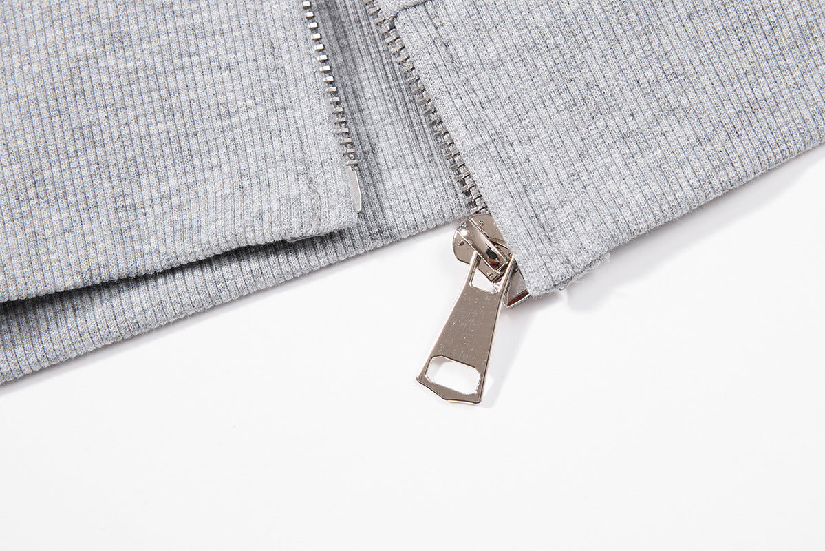 Hoodie zippé à oreilles de chat avec manches raglan étoilées et poches-pattes