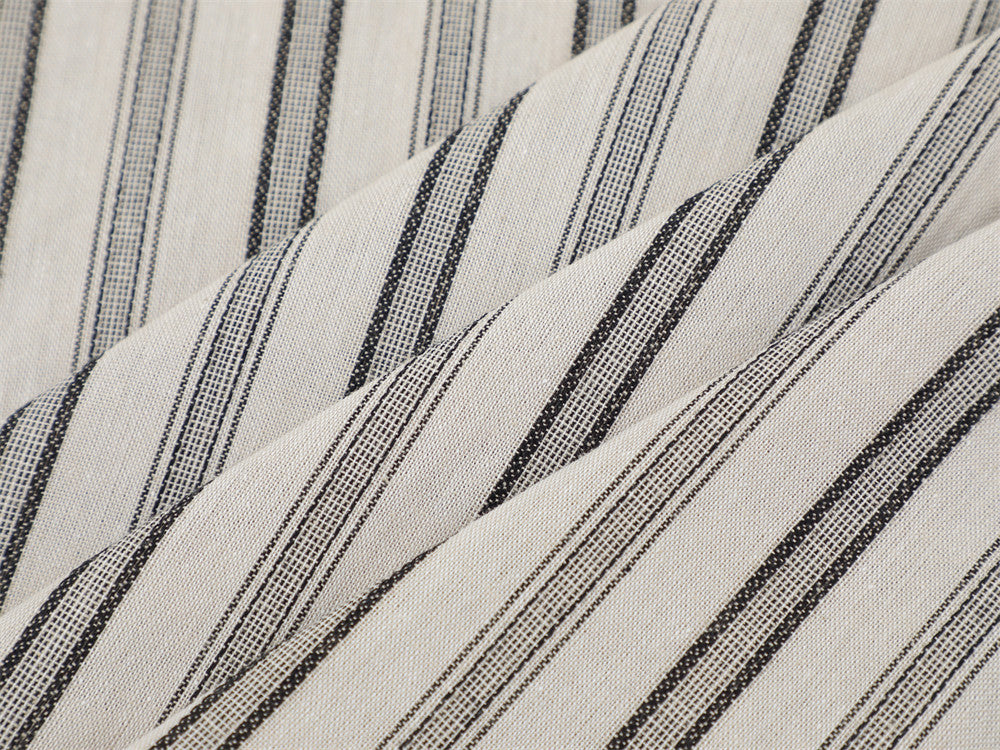 Vertical Stripe Short Sleeve Shirt – Oversized Relaxed Fit