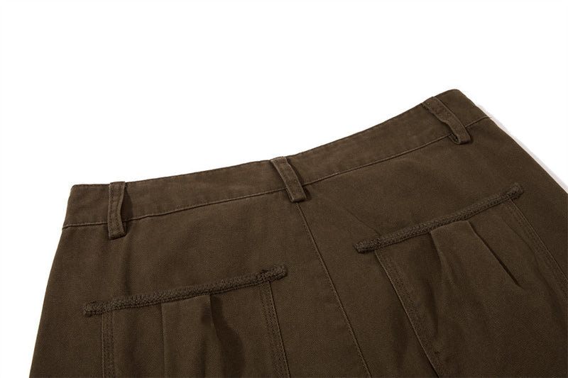 Wide-Leg Cargo Pants Men – Multi-Pocket A-Line Baggy Trousers