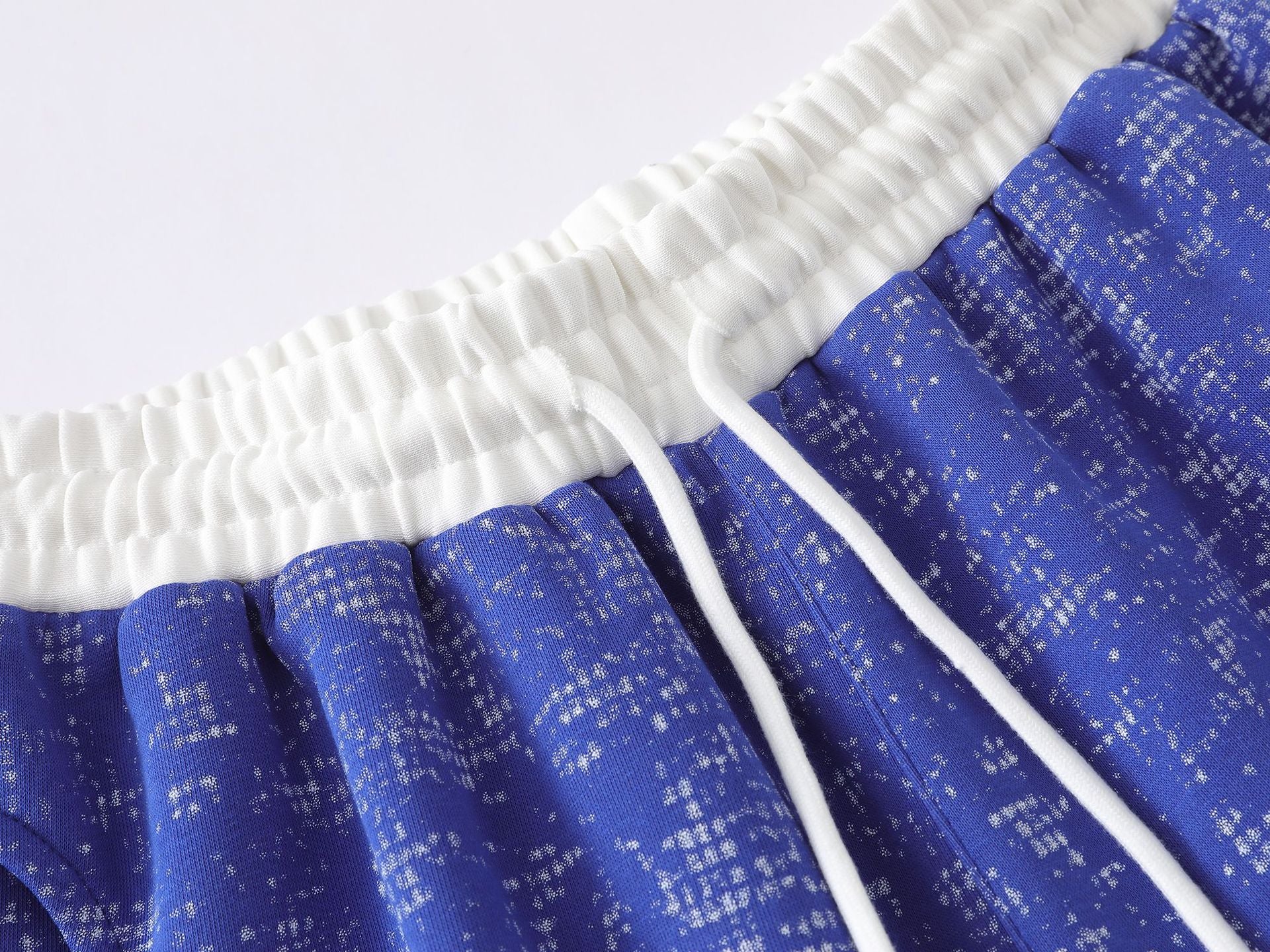Pantalon de survêtement à jambes larges en maille jacquard délavée streetwear