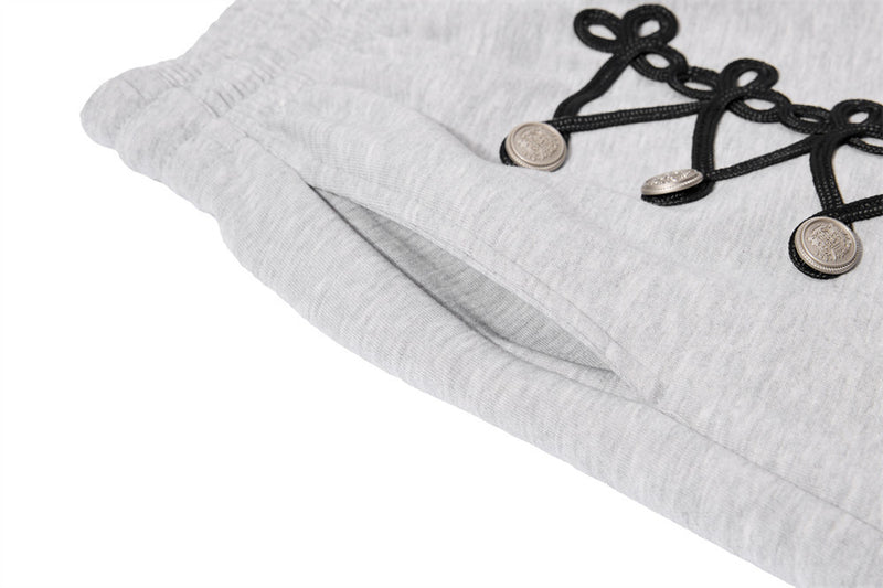 Oversized Zip-Up Hoodie Men – Rope Lace Detail Wide-Leg Sweatpants Set