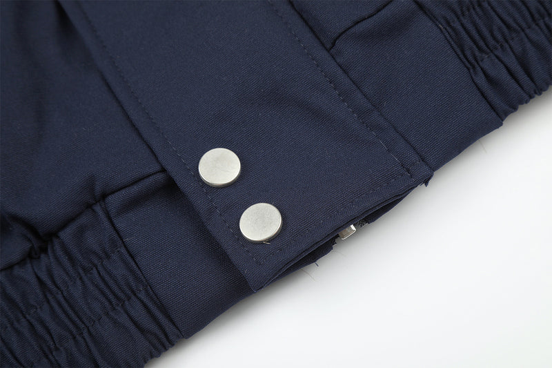 Chaqueta bomber acolchada para hombre con cuello de pelo sintético – Estilo universitario vintage americano
