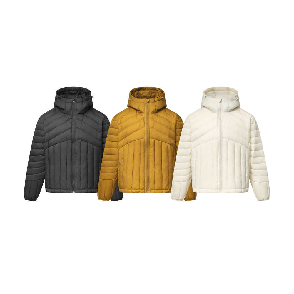 Doudoune à capuche homme – Manteau streetwear matelassé à chevrons