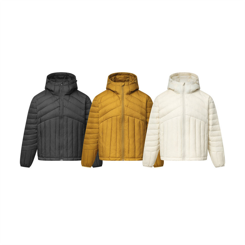 Doudoune à capuche homme – Manteau streetwear matelassé à chevrons