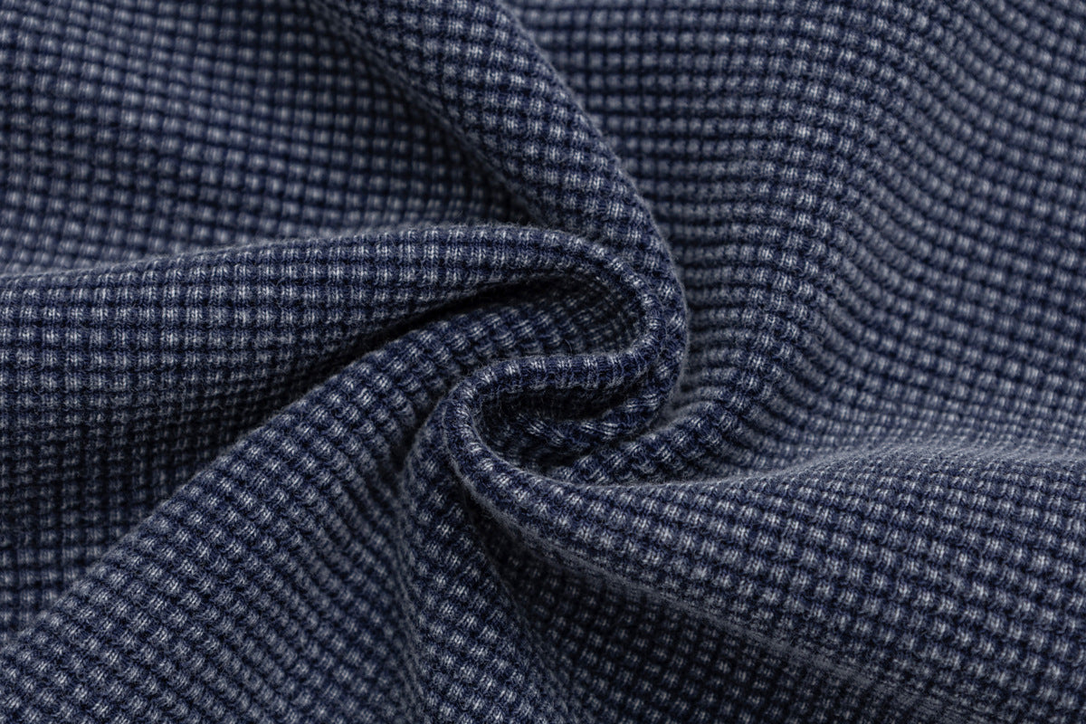 Polo manches longues – T-shirt graphique de créateur en maille gaufrée délavée