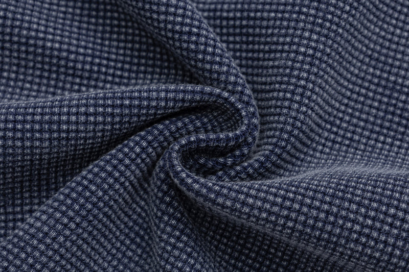 Polo manches longues – T-shirt graphique de créateur en maille gaufrée délavée