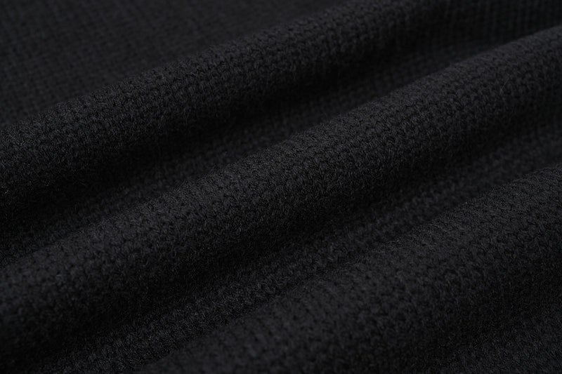 Pull en maille tête de mort & fémurs – Col rond streetwear punk