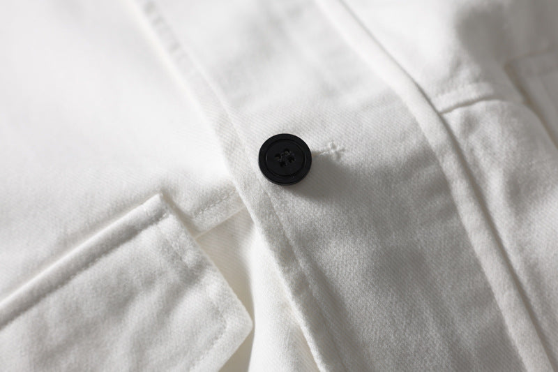 Oversized Workwear Bomber Jacket – Relaxed Fit Button-Up Outerwear