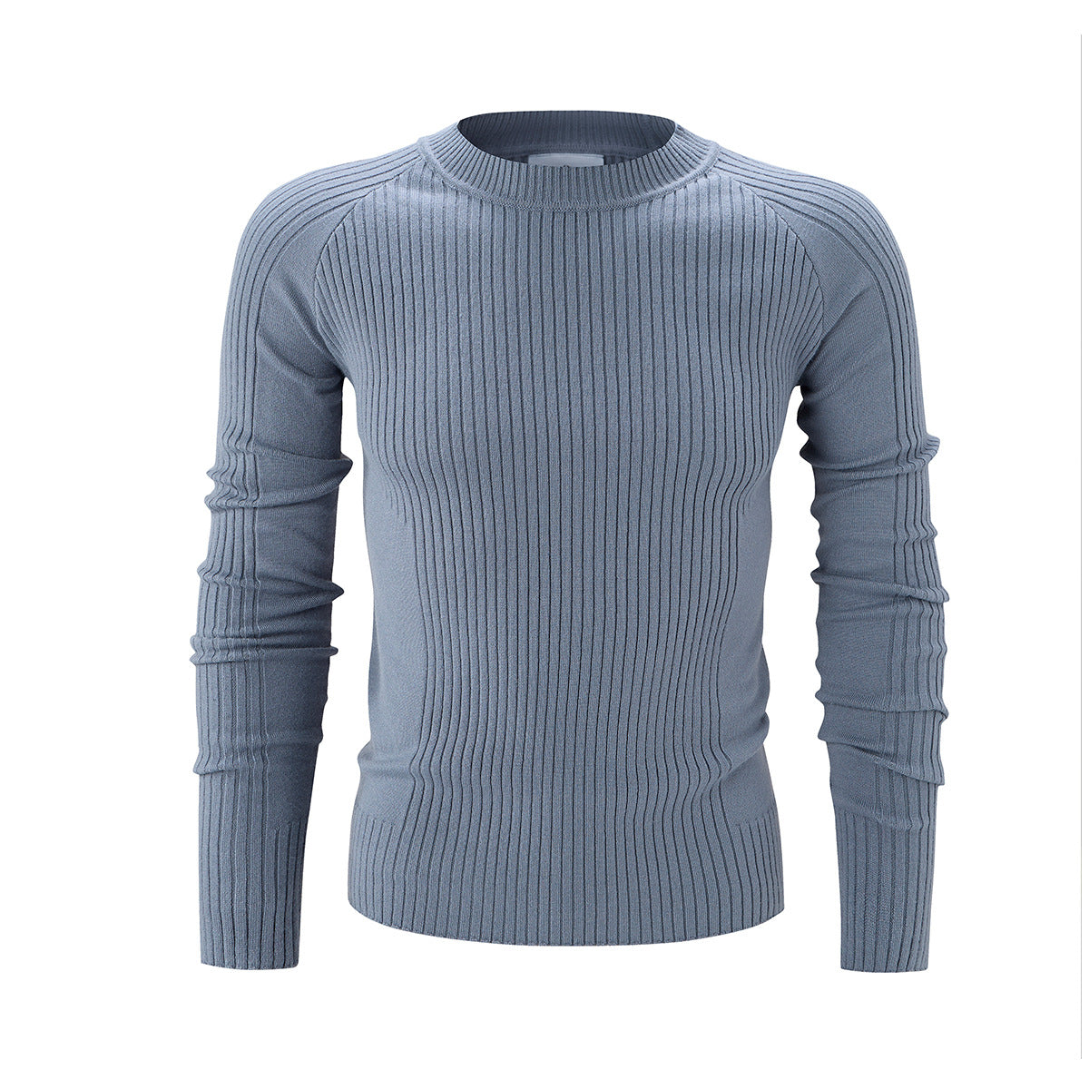 Men's Slim-Fit Ribbed Knit Crewneck Sweater