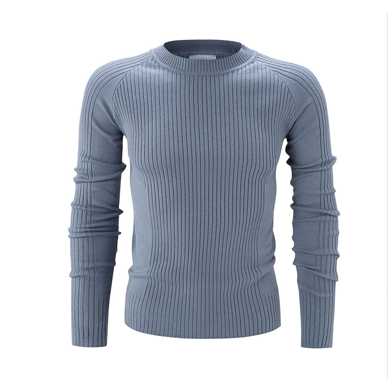 Men's Slim-Fit Ribbed Knit Crewneck Sweater