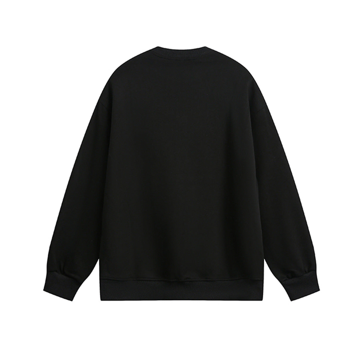 Sweat-shirt punk streetwear à col rond avec anneaux métalliques sur les épaules