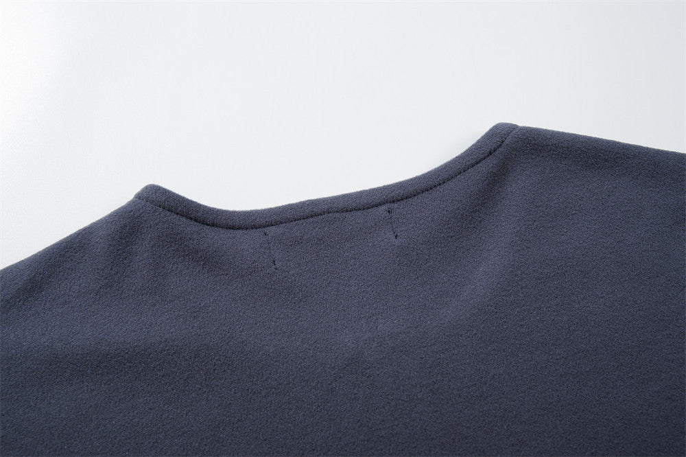 Long Sleeve Mock Neck Top with Hidden Zip – Slim Fit Men's Layering Shirt