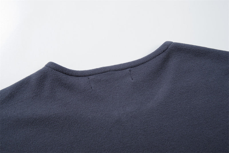 Long Sleeve Mock Neck Top with Hidden Zip – Slim Fit Men's Layering Shirt